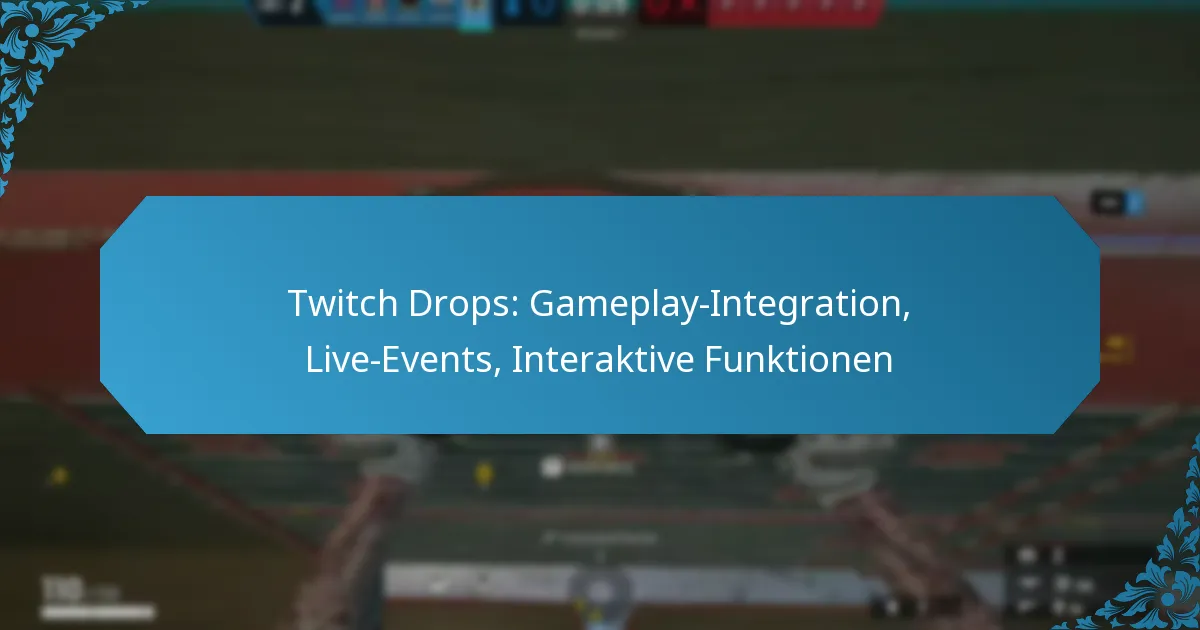 Twitch Drops: Gameplay-Integration, Live-Events, Interaktive Funktionen