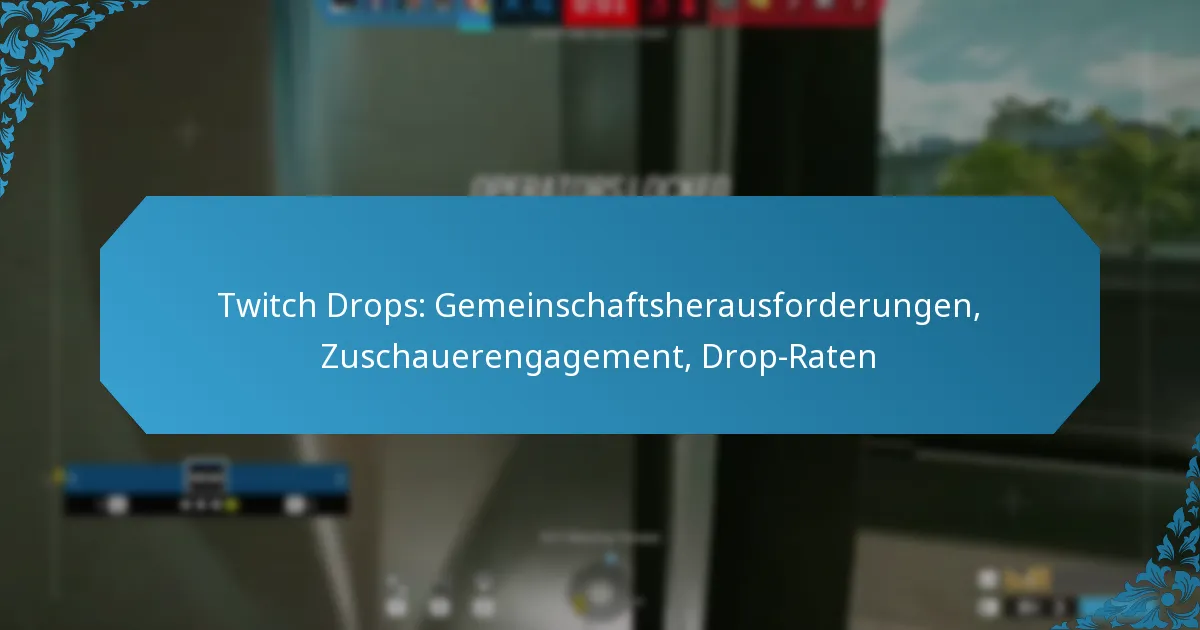 Twitch Drops: Gemeinschaftsherausforderungen, Zuschauerengagement, Drop-Raten
